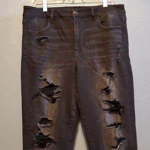 Black Ripped American Eagle Jeans